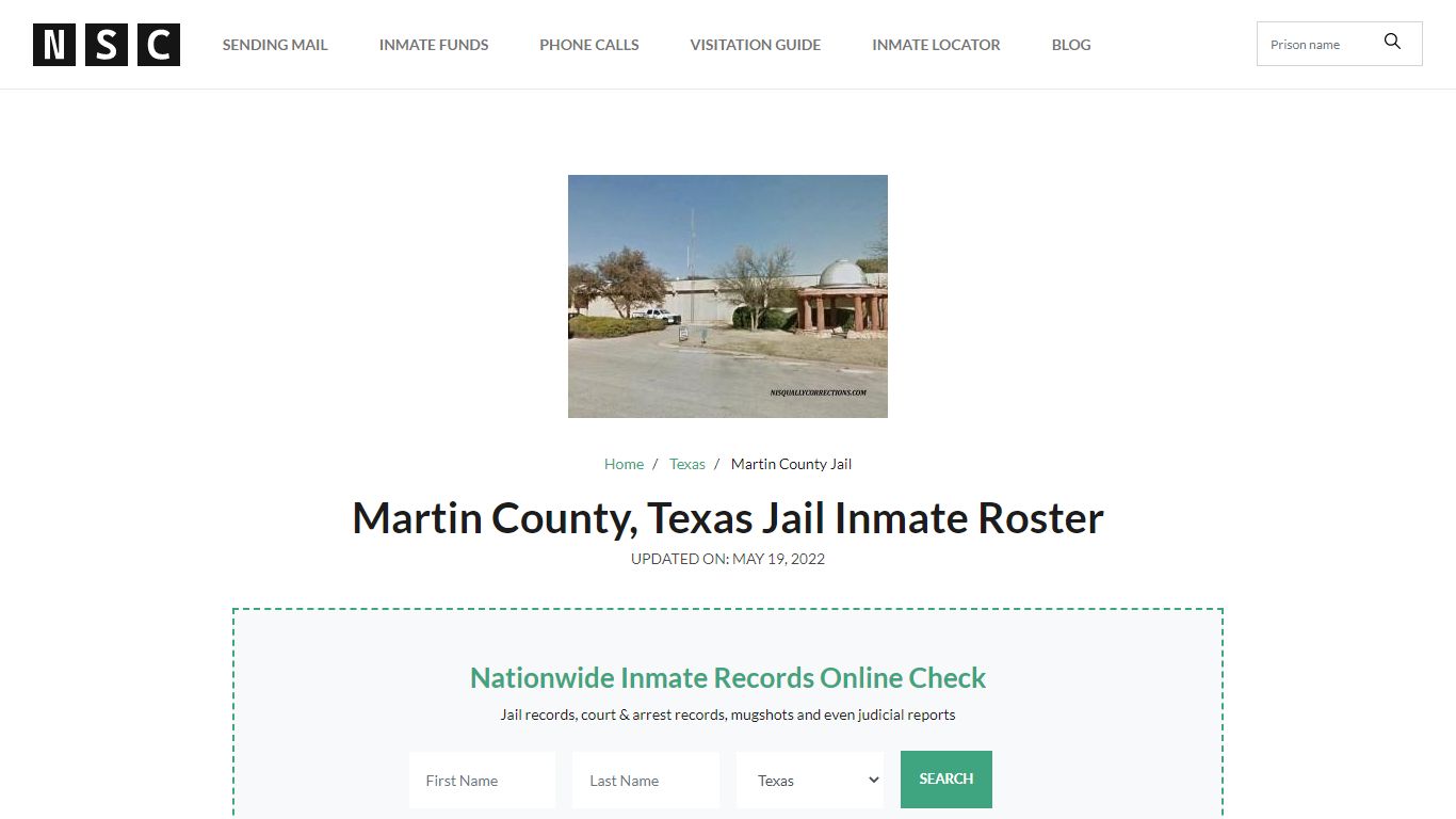 Martin County, Texas Jail Inmate Roster